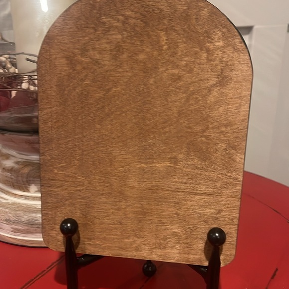 Winter Snowberries Round Top Wooden Framed Art. Christmas decor Rustic Farmhouse - Picture 7 of 7